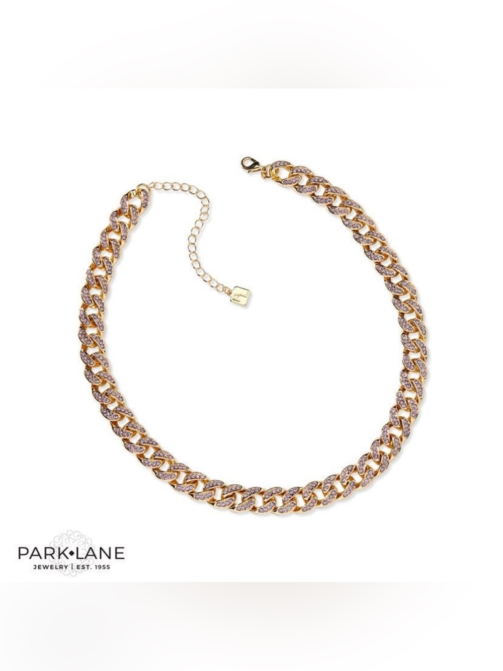 NWT Park Lane “French Lilac” Gold Cuban Link Necklace